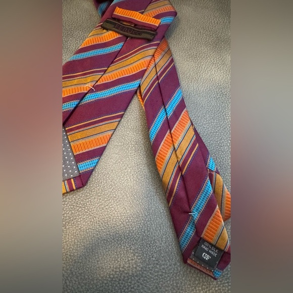 Ferucci Striped Multicolored Silk Tie - Picture 2 of 4